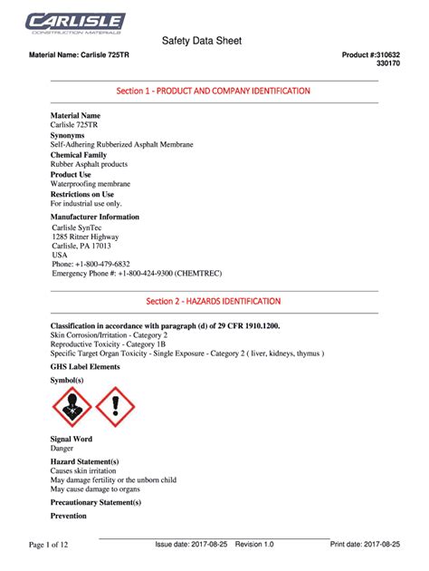 carlisle 725tr installation instructions.